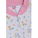Baby Girl Jumpsuit White With Colorful Flower Pattern (0-6 Months)