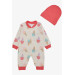 Baby Girl Jumpsuit Colorful Ice Cream Patterned Cream (0-6 Months)