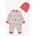 Baby Girl Jumpsuit Colorful Ice Cream Patterned Cream (0-6 Months)