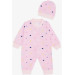 Baby Girl Rompers Colorful Heart Pattern Pink (0-4 Months)