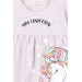 Baby Girl Long Sleeve Dress Unicorn Beige Melange (2-6 Years)