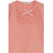 Baby Girl Long Sleeve T-Shirt Laced Bow Salmon (6 Months-2 Years)