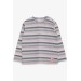 Baby Baby Long Sleeve T-Shirt Egg Color Striped Mixed Color (9 Months-3 Years)