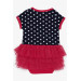 Baby Girl Zıbın Dress Tulle Polka Dot Navy Blue (6 Months-2 Years)