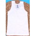 قميص داخلي للبنات بعلاقات عريضة أبيض (1-11 سنة)
