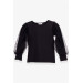 Girl's Blouse Sleeves Tulle Detailed Black (8-12 Ages)
