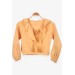Girl's Blouse Front Lace-Up Mustard Yellow (5-16 Ages)
