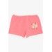 Girl's Boxer Floral Printed Neon Pink (5-11 Years)