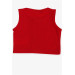 Girl's Bustier Zipper Basic Red (1-4 Ages)