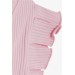 Girls' T-Shirt With Ruffle Sleeves, Pink (8-14 Years)