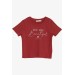 Girl's Crop T-Shirt Letter Printed Tile (8-14 Years)