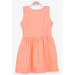 Neon/Bright Orange Pineapple Girls Dress (1.5-5Yrs)