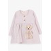 Girl Child Dress Teddy Bear Accessory Detailed Beige Melange (2-6 Years)