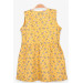 Girl's Dress Floral Pattern Yellow (3-7 Years)