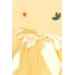 فستان بناتي مطرز بالزهور لون أصفر (4-7 سنوات)