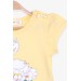 Girl's Dress Swan Printed Yellow (1.5-5 Years)