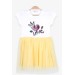 Girl's Dress Embroidered Sequin Ecru (3-8 Years)