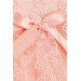 Girl Dress Tulle Embroidered Bow Salmon (1.5-5 Years)