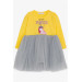 فستان بناتي مزين برسمة يونيكوين لون أصفر (1.5 - 3 سنوات)