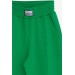 Girl's Sweatpants Green With Pockets Elastic Leg (9-14 Ages)