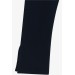 Girls' Sports Pants With Cracked Leg End/Navy (8-14Y)