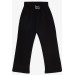 Girls Sports Pants With Cracked Leg End/Black(8-14Y)