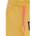 Girl's Sweatpants Printed Yellow (3-10 Years)