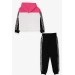 Girl's Tracksuit Set Heart Printed Pink (6-12 Ages)