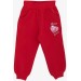 Girls' Sports Pajamas With Butterfly Embroidered Zipper, Pomegranate Color (1.5-5 Years)