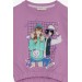 Girl's Tracksuit Set Glittery Girl Printed Lilac (8-12 Ages)