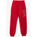 Girl's Tracksuit Set With Letter Printed Pomegranate (Age 6-12)