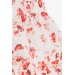 Girl's Skirt With Elastic Waist Printed Floral Pattern Reveal Beige (6-12 Ages)