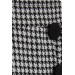 Girls Skirt With Jacquard Elastic Waist Buttons Black (8-14 Years)