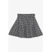 Girl Skirt Crowbar Pattern Black (8-14 Years)