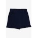 Girl Skirt Shorts Frilly Bow Navy Blue (6-10 Age)