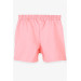 Girl Skirt Shorts Frilly Bow Salmon (1.5-5 Years)