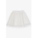 Girls White Tulle Skirt (5-10 Years)