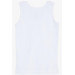 Girl's Thick Strap Undershirt With Bow White (5-13 Years)