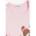 Girl's Capri Tights Set Cute Little Friends Themed Pink (1.5-5 Years)
