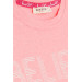 Girl's Capri Tights Crop Set Text Printed Neon Pink (8-12 Ages)