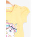 Girls Pajamas Cotton Lycra Elastic Waist Printed Yellow Color (2-6 Years)