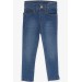 Girl's Jeans With Pockets Light Blue (1.5-5 Years)
