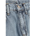 Girls Jeans With Zipper And Pocket Blue (10-14 Ages)