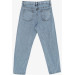 Girls Jeans With Zipper And Pocket Blue (10-14 Ages)