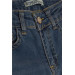 Girl's Jeans With Flared Leg Slits Blue (Age 5-9)