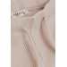 Girl's Pants With Elastic Waist And Lace Beige (Ages 8-14)