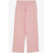 Girl's Trousers Camisole Ribbed Pink Melange (Age 8-14)