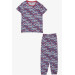 Girl's Pajama Set Patterned Mixed Color (4-8 Years)