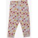 Girls' Pajamas Set Colorful Floral Pattern White (3-7 Years)