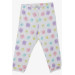 Girl's Pajama Set White With Colorful Cheerful Glass Pattern (Age 3-5)
